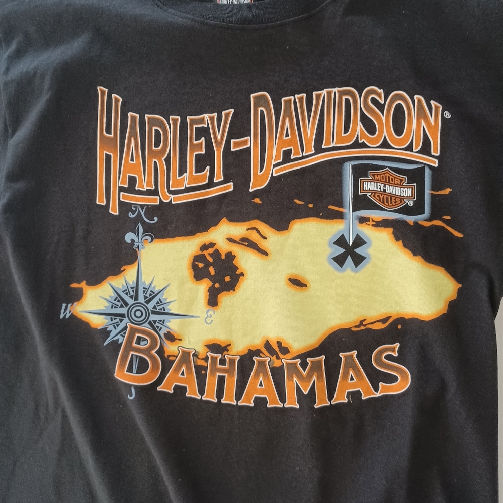 Harley Davidson Bahamas Men's Graphic T-Shirt Size M - Double Sided -NICE! - Picture 5 of 6